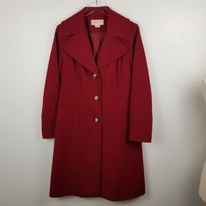Michael Kors Red Wool Blend Coat size 10